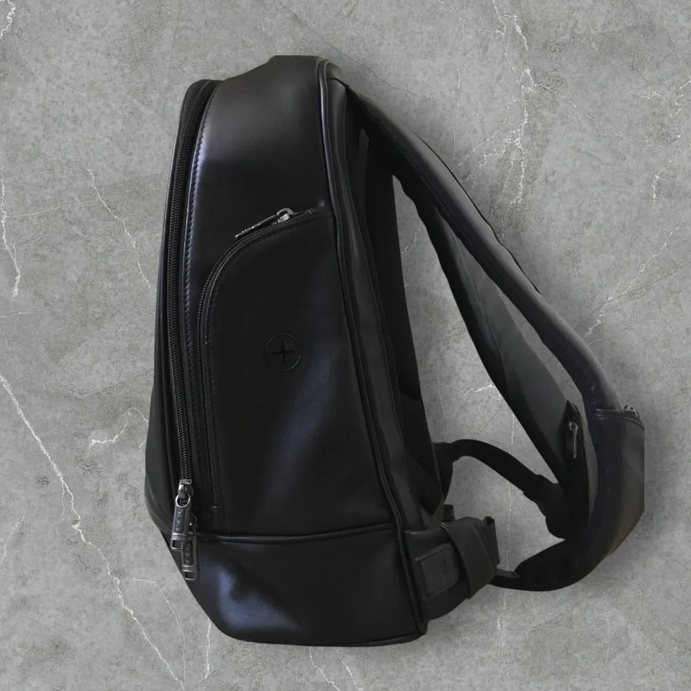Tumi Black leather Laptop Backpack